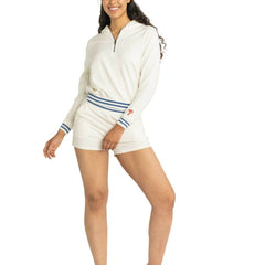 MLB Philadelphia Phillies Lusso Women's Magnolia Tri-Blend Quarter-Zip Hoodie
