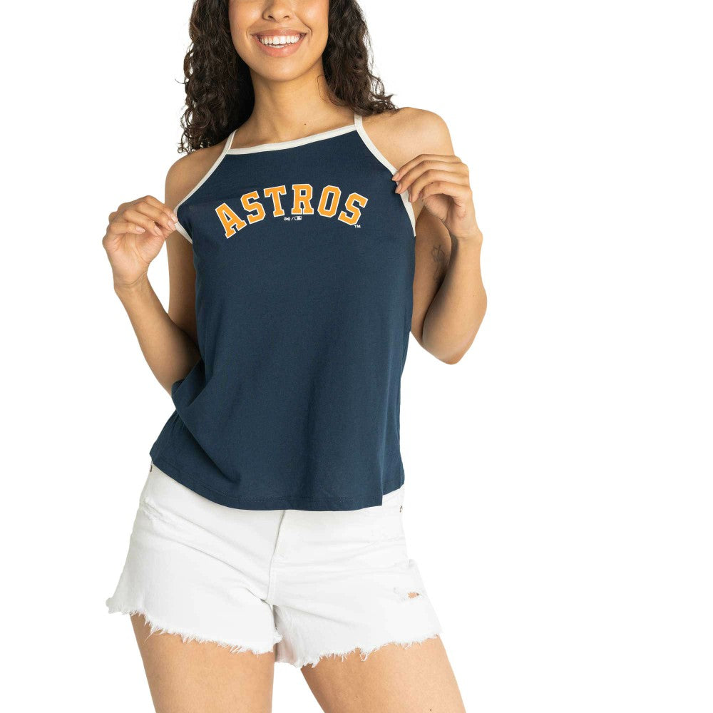 MLB Houston Astros Lusso Women's Nadine Halter Tank Top