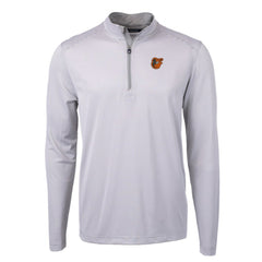 MLB Baltimore Orioles Cutter & Buck Virtue Eco Pique Micro Stripe Recycled Quarter-Zip Pullover Top