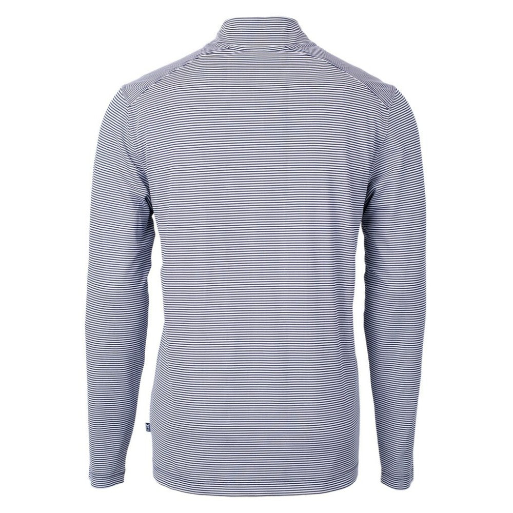 MLB Minnesota Twins Cutter & Buck Virtue Eco Pique Micro Stripe Recycled Quarter-Zip Pullover Top