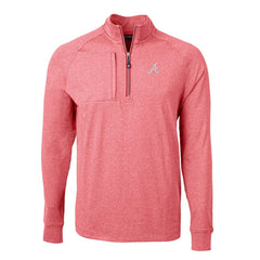 MLB Atlanta Braves Cutter & Buck Adapt Eco Knit Stretch Recycled Quarter-Zip Pullover Top