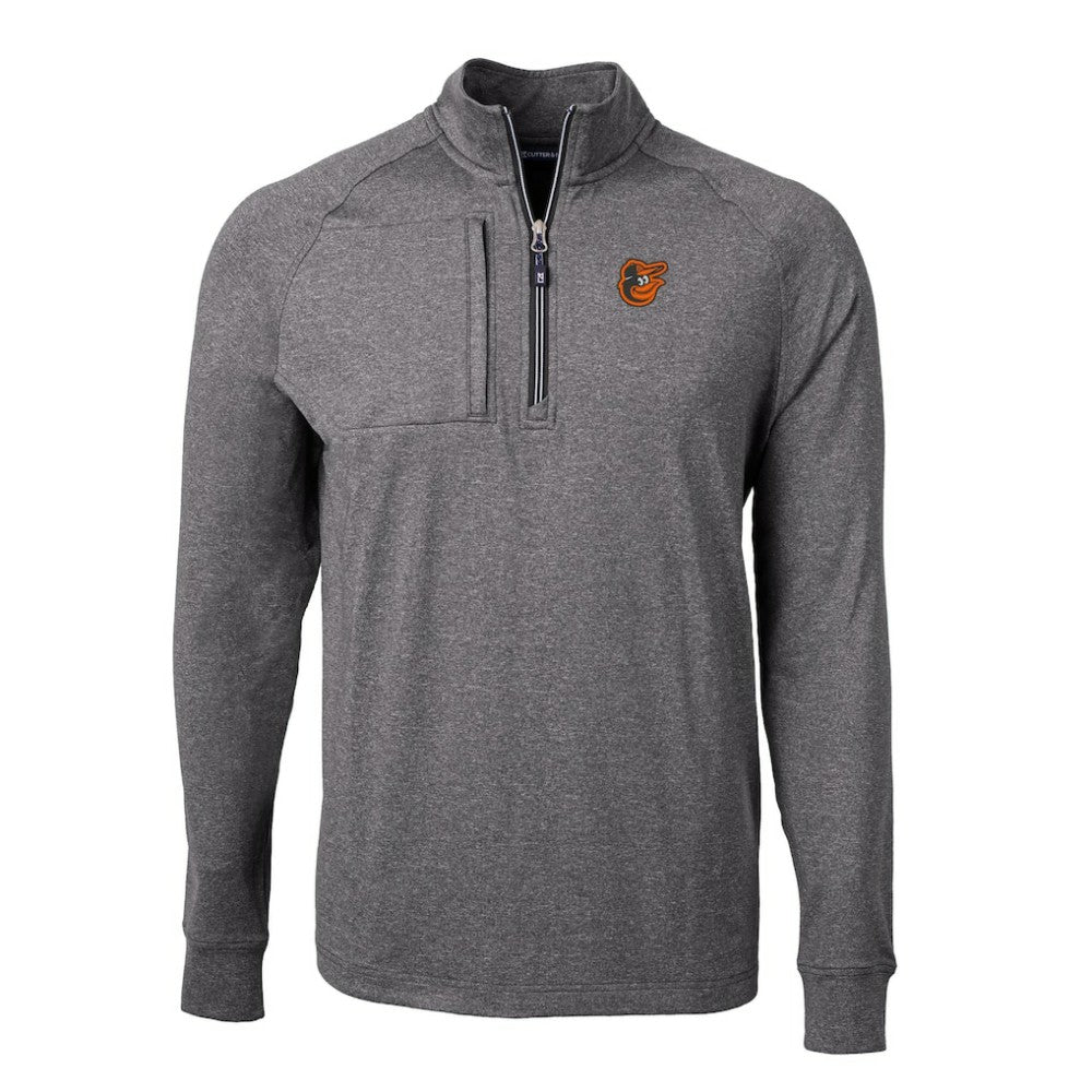 MLB Baltimore Orioles Cutter & Buck Adapt Eco Knit Stretch Recycled Quarter-Zip Pullover Top