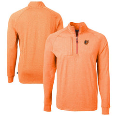 MLB Baltimore Orioles Cutter & Buck Adapt Eco Knit Stretch Recycled Quarter-Zip Pullover Top