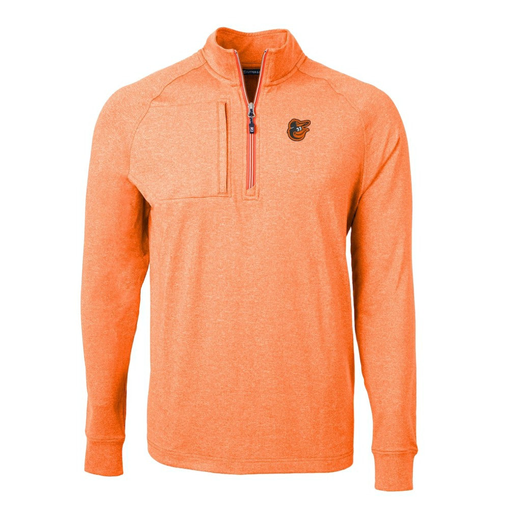 MLB Baltimore Orioles Cutter & Buck Adapt Eco Knit Stretch Recycled Quarter-Zip Pullover Top