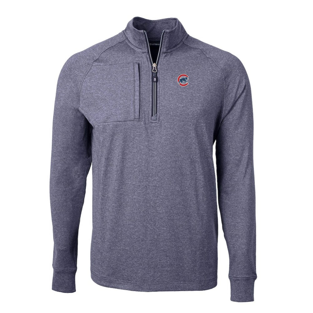 MLB Chicago Cubs Cutter & Buck Adapt Eco Knit Stretch Recycled Quarter-Zip Pullover Top