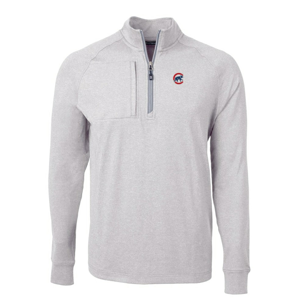 MLB Chicago Cubs Cutter & Buck Adapt Eco Knit Stretch Recycled Quarter-Zip Pullover Top