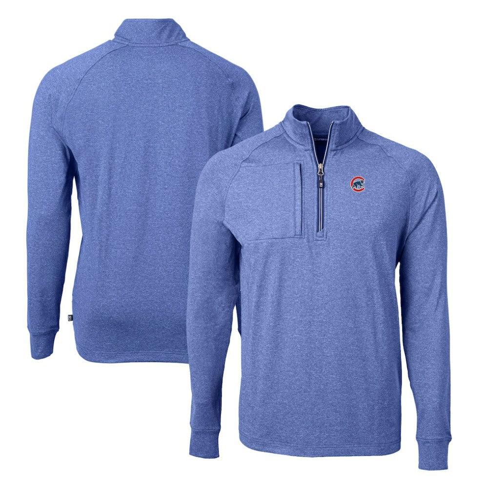 MLB Chicago Cubs Cutter & Buck Adapt Eco Knit Stretch Recycled Quarter-Zip Pullover Top