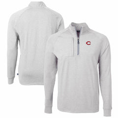 MLB Cincinnati Reds Cutter & Buck Adapt Eco Knit Stretch Recycled Quarter-Zip Pullover Top