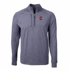 MLB Cleveland Guardians Cutter & Buck Adapt Eco Knit Stretch Recycled Quarter-Zip Pullover Top