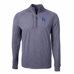 MLB Kansas City Royals Cutter & Buck Adapt Eco Knit Stretch Recycled Quarter-Zip Pullover Top