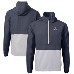 MLB Atlanta Braves Cutter & Buck Charter Eco Recycled Half-Zip Anorak Jacket