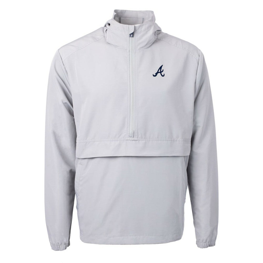 MLB Atlanta Braves Cutter & Buck Charter Eco Recycled Half-Zip Anorak Jacket