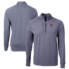 MLB Philadelphia Phillies Cutter & Buck Adapt Eco Knit Stretch Recycled Quarter-Zip Pullover Top