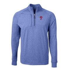 MLB Philadelphia Phillies Cutter & Buck Adapt Eco Knit Stretch Recycled Quarter-Zip Pullover Top
