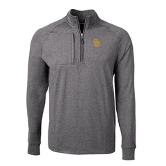 MLB San Diego Padres Cutter & Buck Adapt Eco Knit Stretch Recycled Quarter-Zip Pullover Top