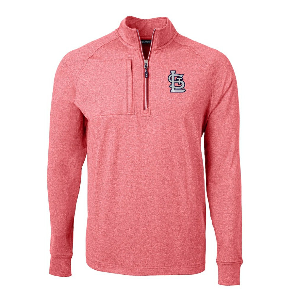 MLB St. Louis Cardinals Cutter & Buck Adapt Eco Knit Stretch Recycled Quarter-Zip Pullover Top