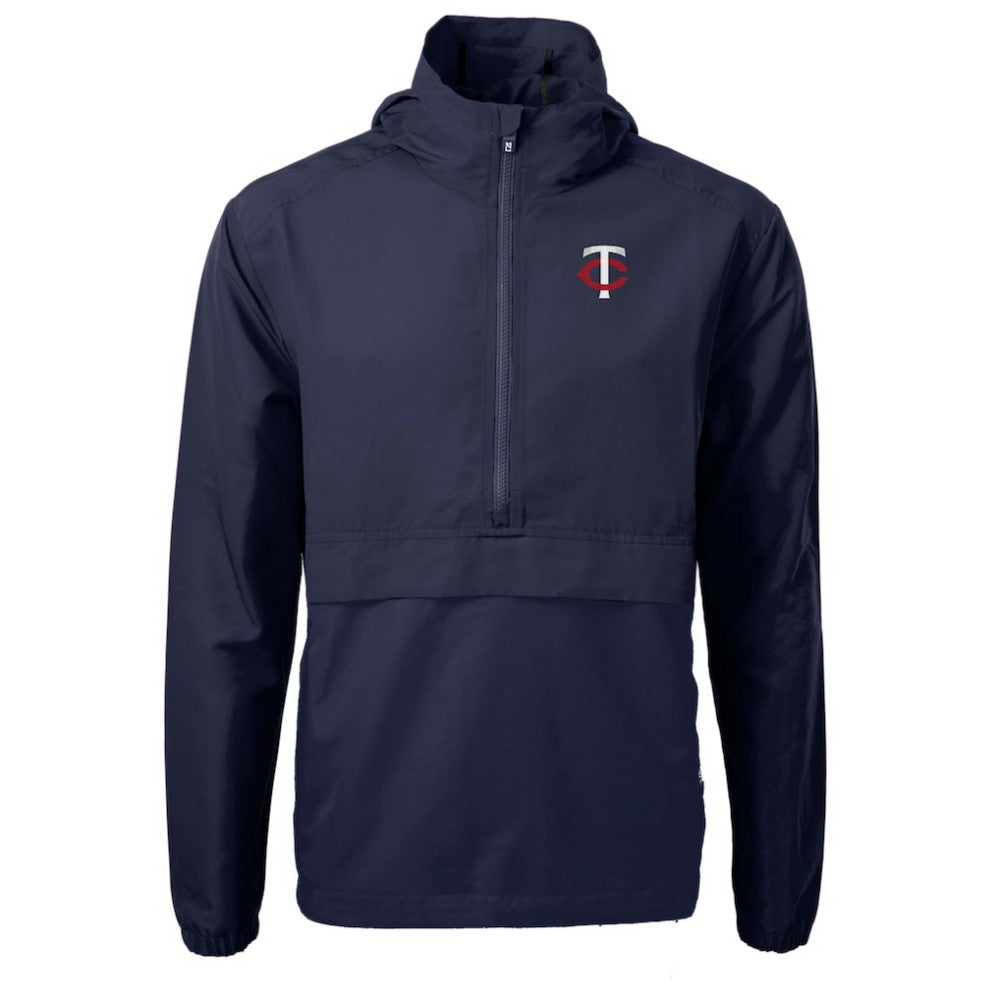 MLB Minnesota Twins Cutter & Buck Charter Eco Recycled Half-Zip Anorak Jacket