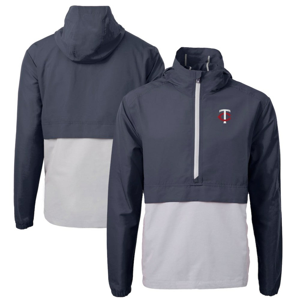 MLB Minnesota Twins Cutter & Buck Charter Eco Recycled Half-Zip Anorak Jacket