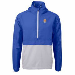 MLB New York Mets Cutter & Buck Charter Eco Recycled Half-Zip Anorak Jacket
