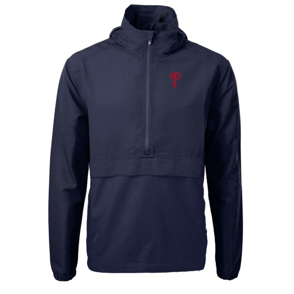 MLB Philadelphia Phillies Cutter & Buck Charter Eco Recycled Half-Zip Anorak Jacket