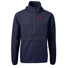 MLB Philadelphia Phillies Cutter & Buck Charter Eco Recycled Half-Zip Anorak Jacket