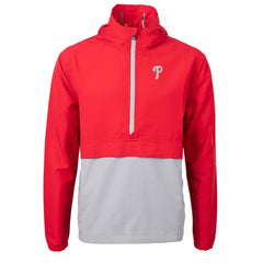 MLB Philadelphia Phillies Cutter & Buck Charter Eco Recycled Half-Zip Anorak Jacket