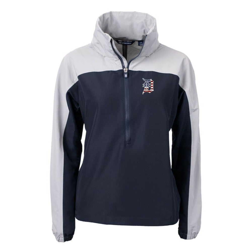 MLB Detroit Tigers Cutter & Buck Women's Charter Eco Recycled Anorak Jacket