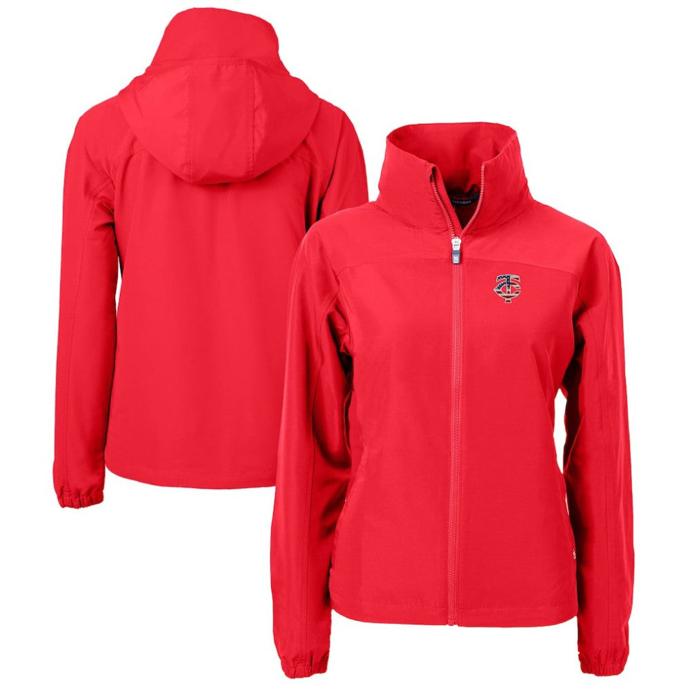 MLB Minnesota Twins Cutter & Buck Women's Charter Eco Recycled Full-Zip Jacket