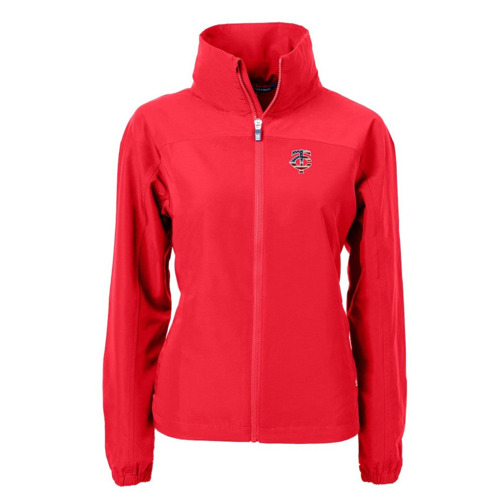 MLB Minnesota Twins Cutter & Buck Women's Charter Eco Recycled Full-Zip Jacket