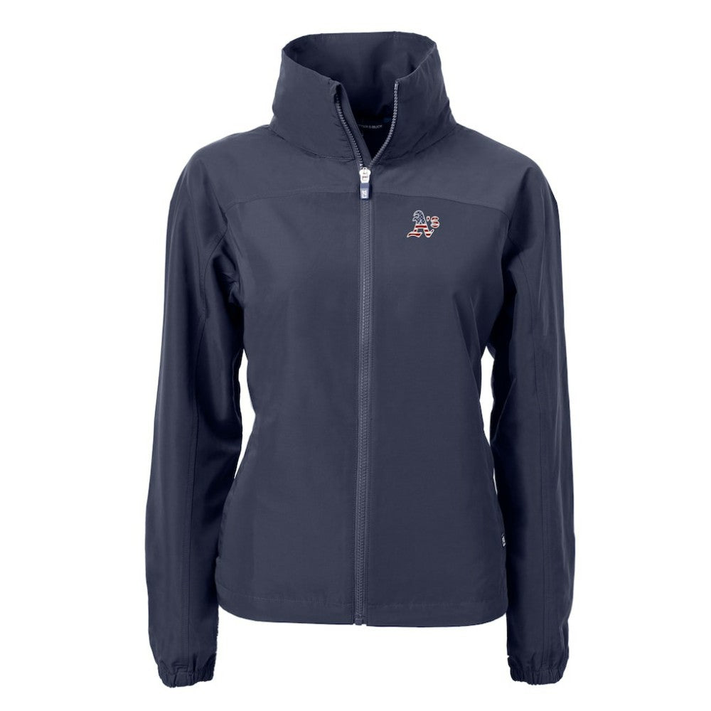 MLB Athletics Cutter & Buck Women's Charter Eco Recycled Full-Zip Jacket