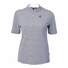 MLB Chicago Cubs Cutter & Buck Women's Virtue Eco Pique Stripe Top
