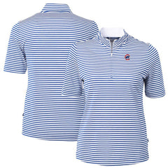 MLB Chicago Cubs Cutter & Buck Women's Virtue Eco Pique Stripe Top