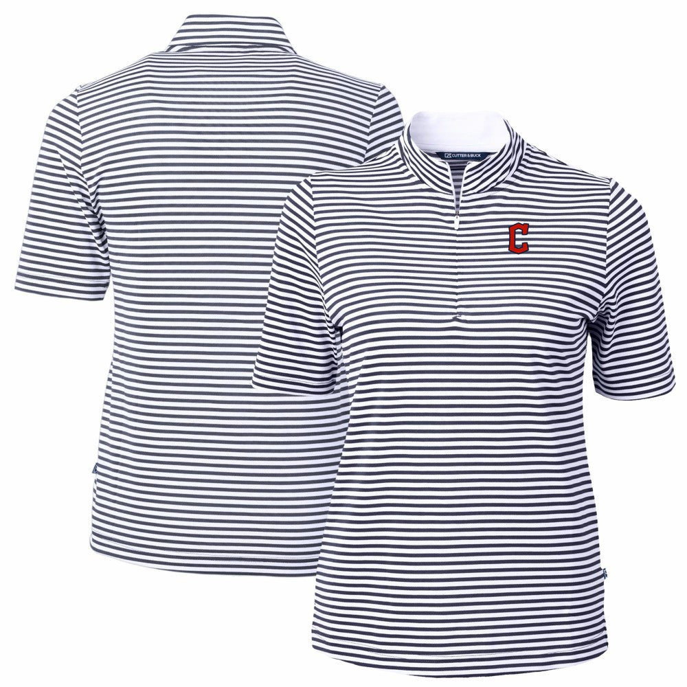 MLB Cleveland Guardians Cutter & Buck Women's Virtue Eco Pique Stripe Top