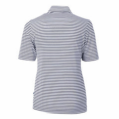 MLB Milwaukee Brewers Cutter & Buck Women's Virtue Eco Pique Stripe Top