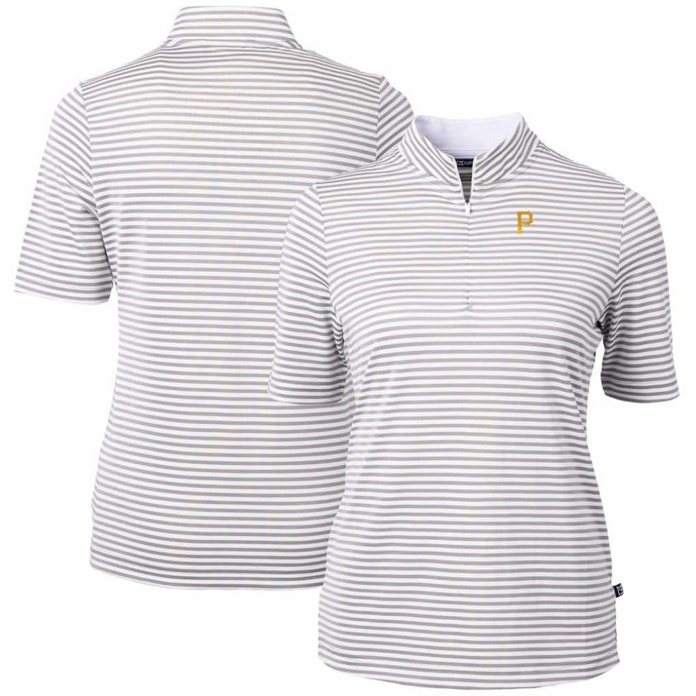 MLB Pittsburgh Pirates Cutter & Buck Women's Virtue Eco Pique Stripe Top
