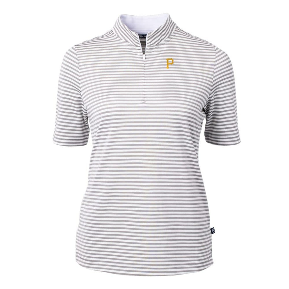 MLB Pittsburgh Pirates Cutter & Buck Women's Virtue Eco Pique Stripe Top