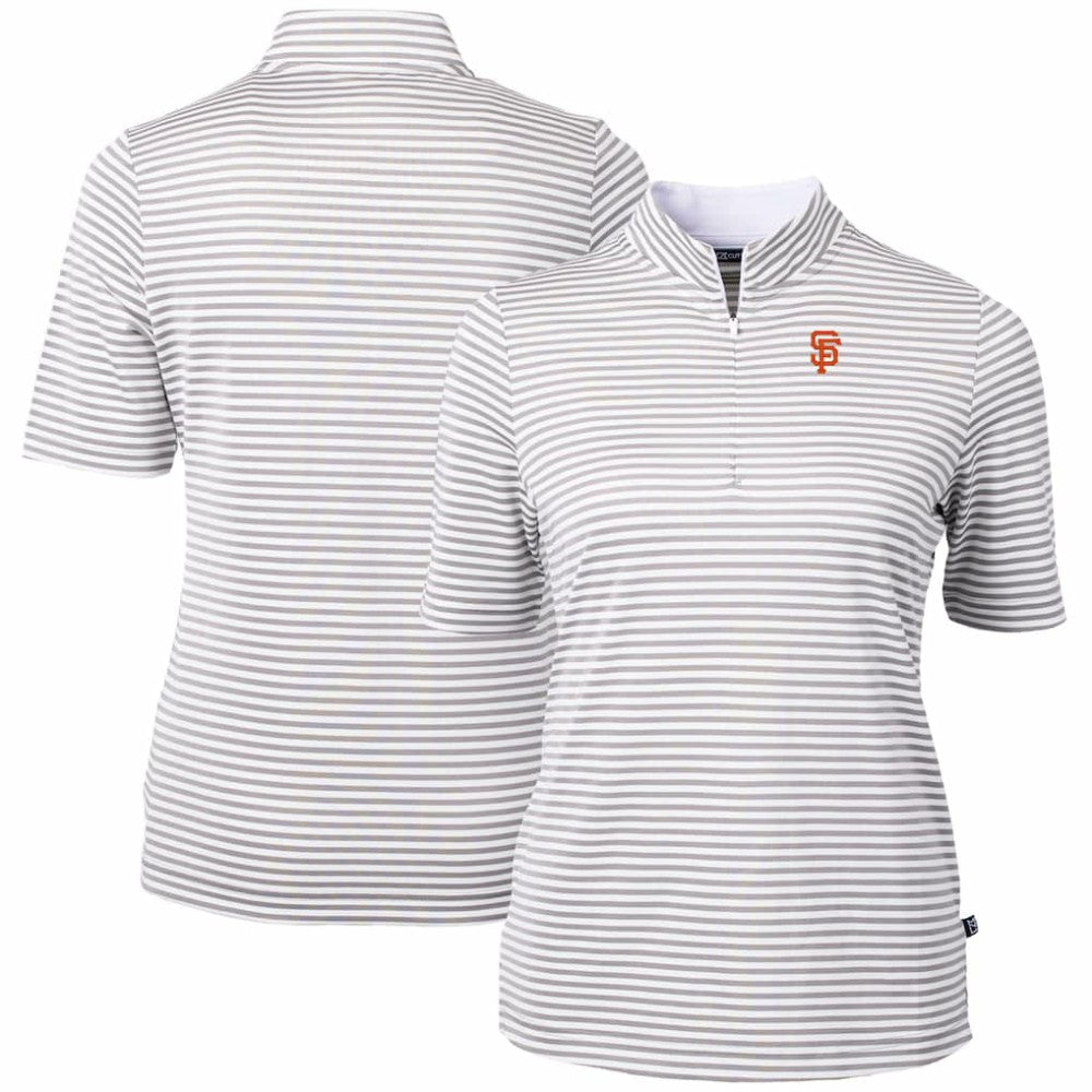 MLB San Francisco Giants Cutter & Buck Women's Virtue Eco Pique Stripe Top