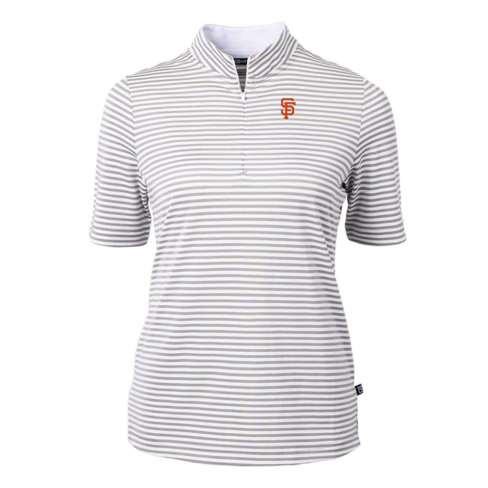 MLB San Francisco Giants Cutter & Buck Women's Virtue Eco Pique Stripe Top