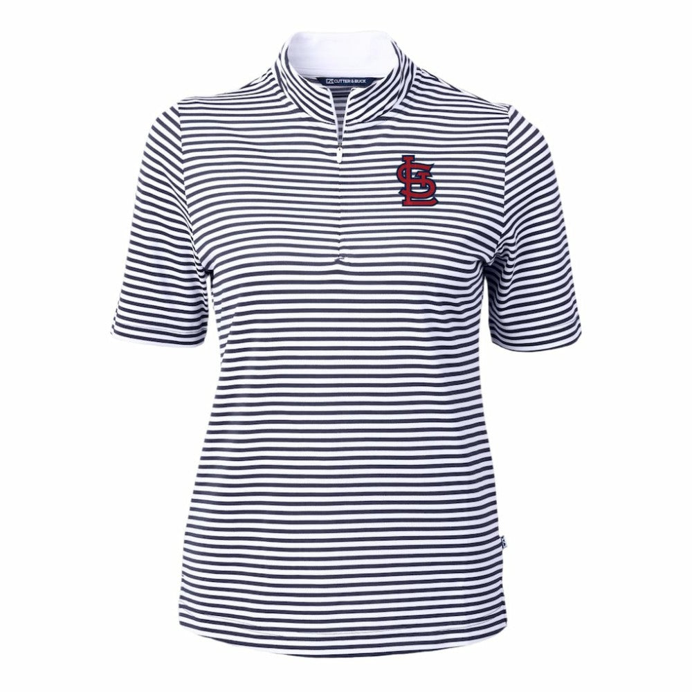 MLB St. Louis Cardinals Cutter & Buck Women's Virtue Eco Pique Stripe Top