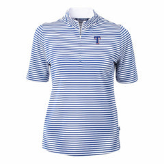 MLB Texas Rangers Cutter & Buck Women's Virtue Eco Pique Stripe Top