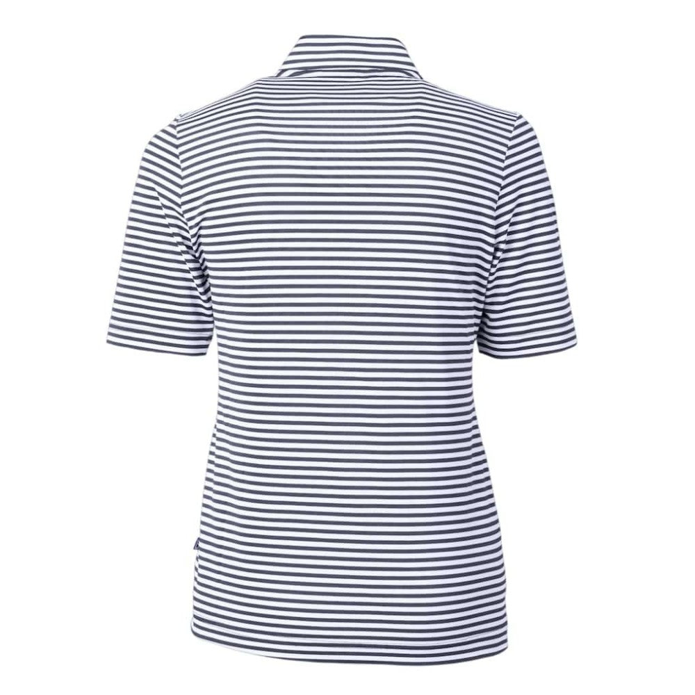 MLB Toronto Blue Jays Cutter & Buck Women's Virtue Eco Pique Stripe Top