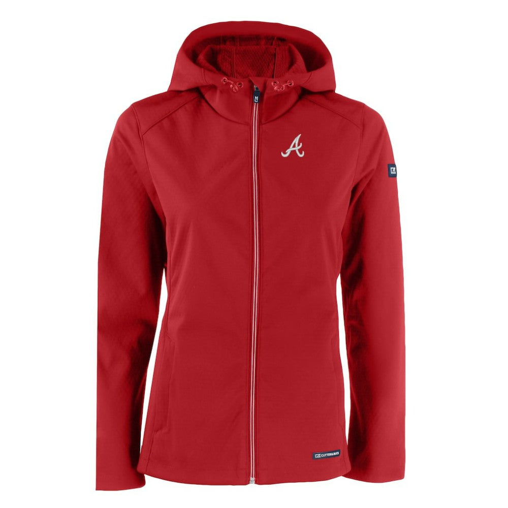 MLB Atlanta Braves Cutter & Buck Women's Evoke Eco Softshell Recycled Full-Zip Jacket