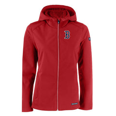 MLB Boston Red Sox Cutter & Buck Women's Evoke Eco Softshell Recycled Full-Zip Jacket