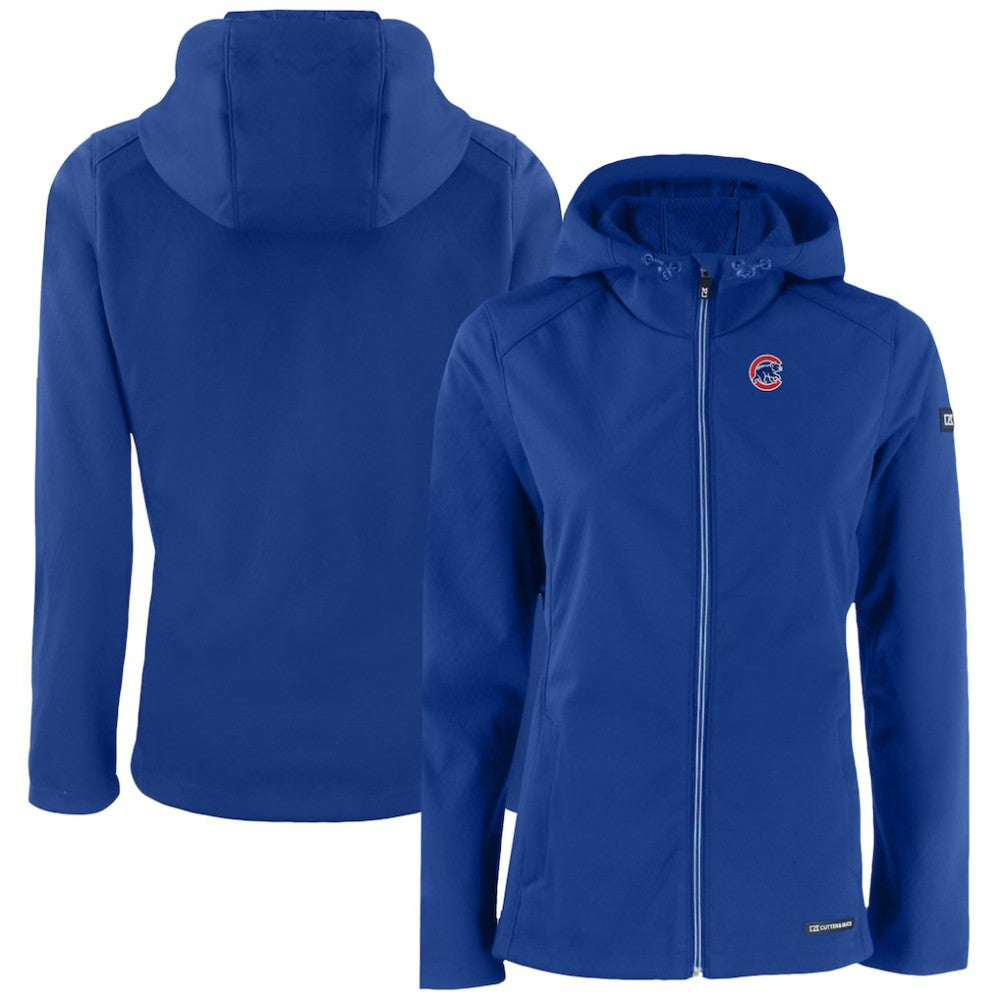 MLB Chicago Cubs Cutter & Buck Women's Evoke Eco Softshell Recycled Full-Zip Jacket