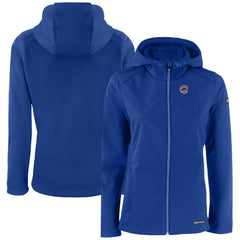 MLB Chicago Cubs Cutter & Buck Women's Evoke Eco Softshell Recycled Full-Zip Jacket
