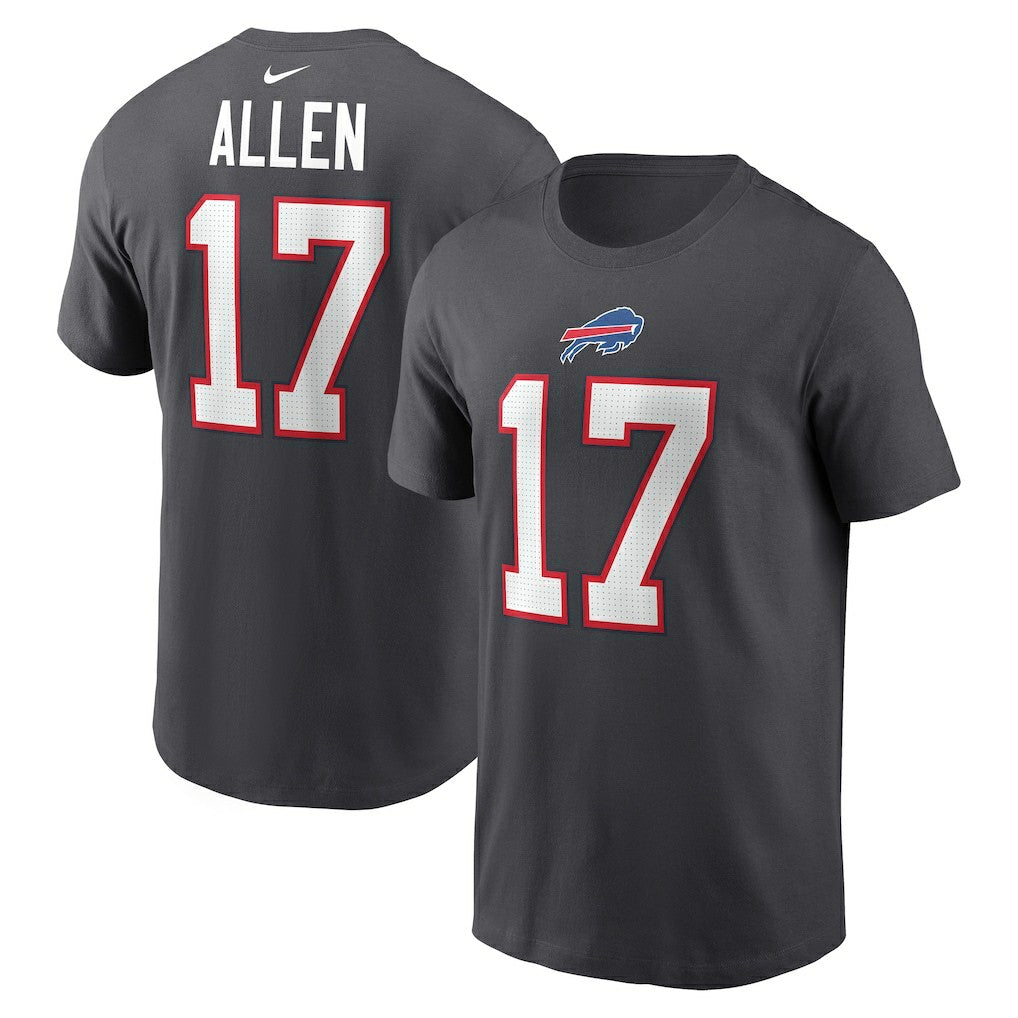 Josh Allen  Player Name & Number T-Shirt - Buffalo Bills