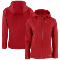 MLB Cleveland Guardians Cutter & Buck Women's Evoke Eco Softshell Recycled Full-Zip Jacket