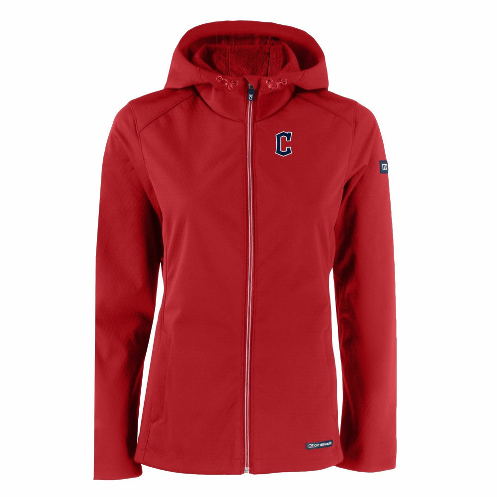 MLB Cleveland Guardians Cutter & Buck Women's Evoke Eco Softshell Recycled Full-Zip Jacket