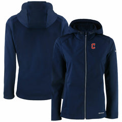 MLB Cleveland Guardians Cutter & Buck Women's Evoke Eco Softshell Recycled Full-Zip Jacket