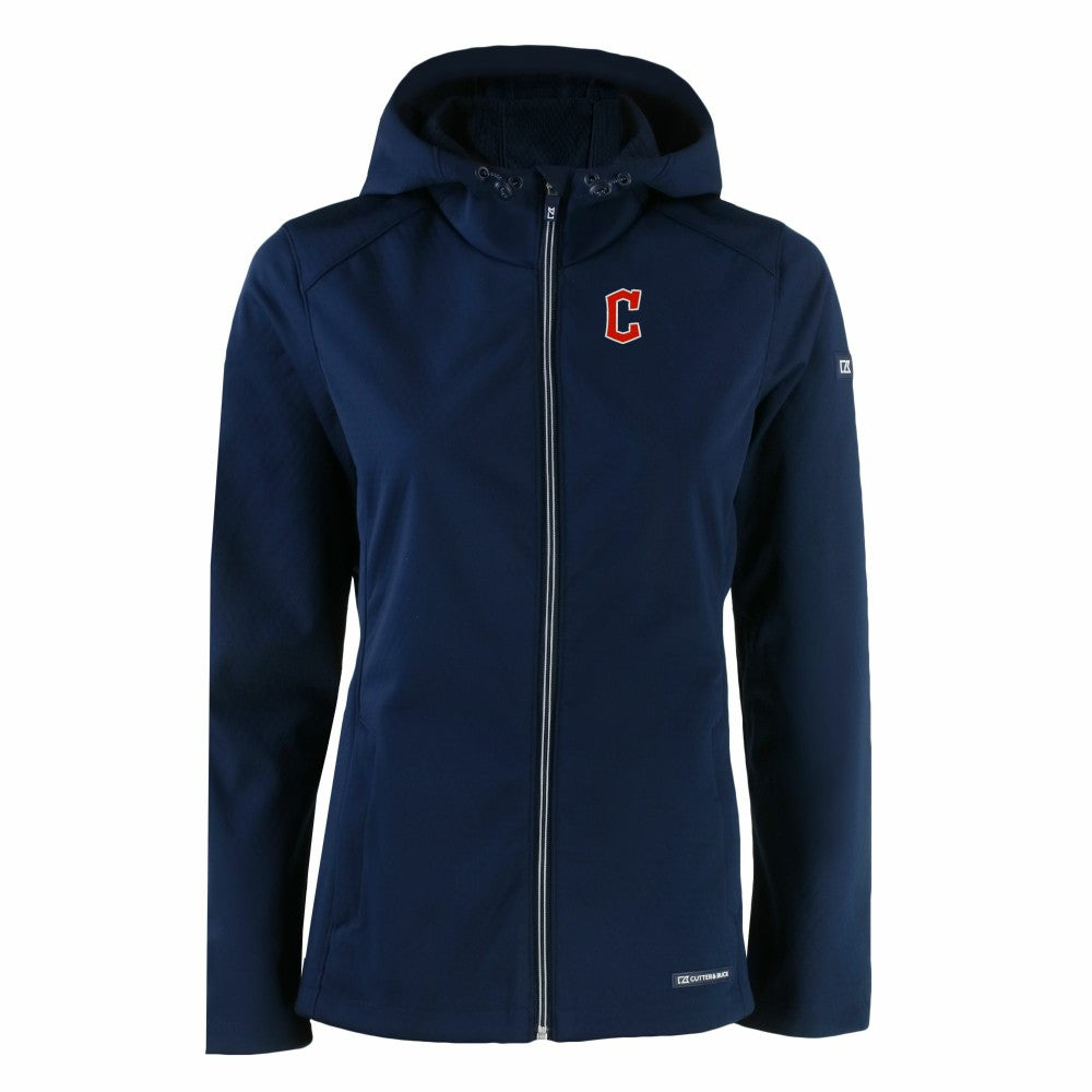 MLB Cleveland Guardians Cutter & Buck Women's Evoke Eco Softshell Recycled Full-Zip Jacket